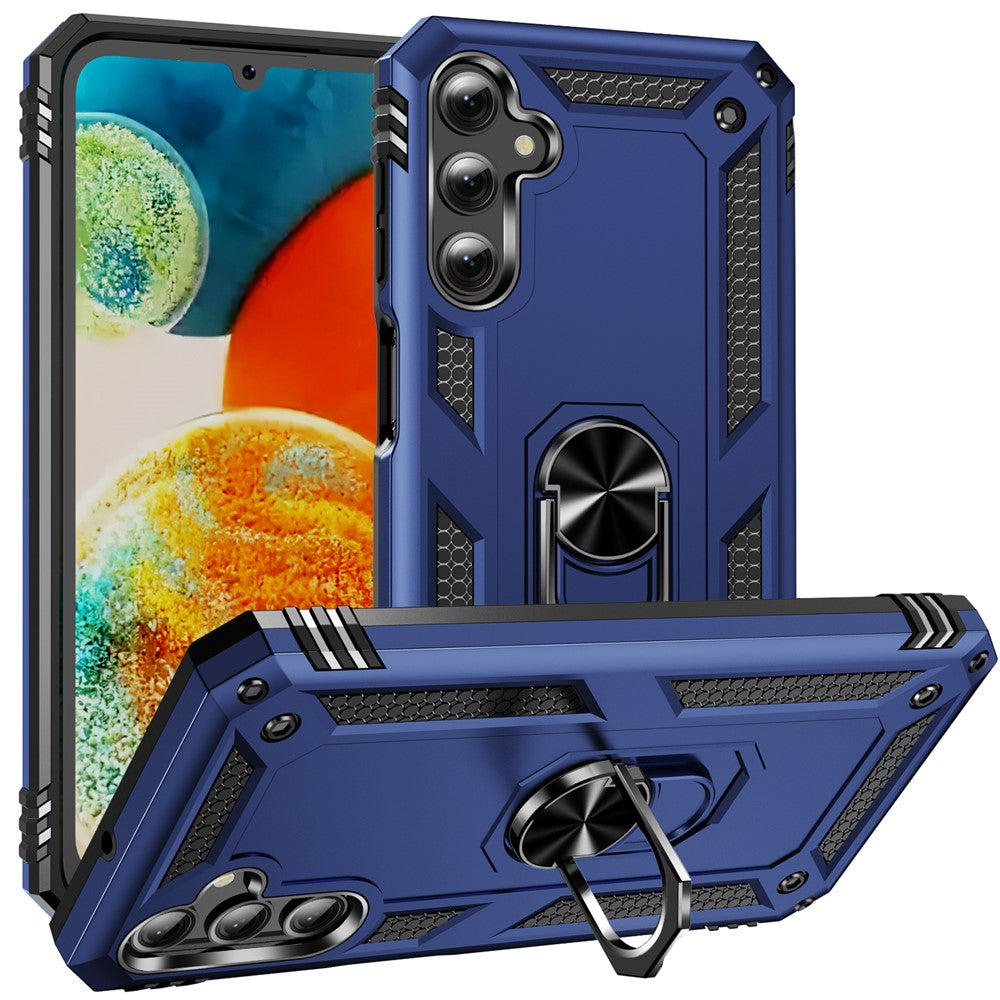 Til Samsung Galaxy A24 4G (162,1 x 77,6 x 8,3 mm) Telefoncover med Stander og Bilholder PC + TPU Dobbeltlags Beskyttelsescover