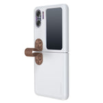 NILLKIN For Oppo Find N2 Flip 5G Liquid Silicone Case Folding Phone Cover with Finger Ring Strap Kickstand