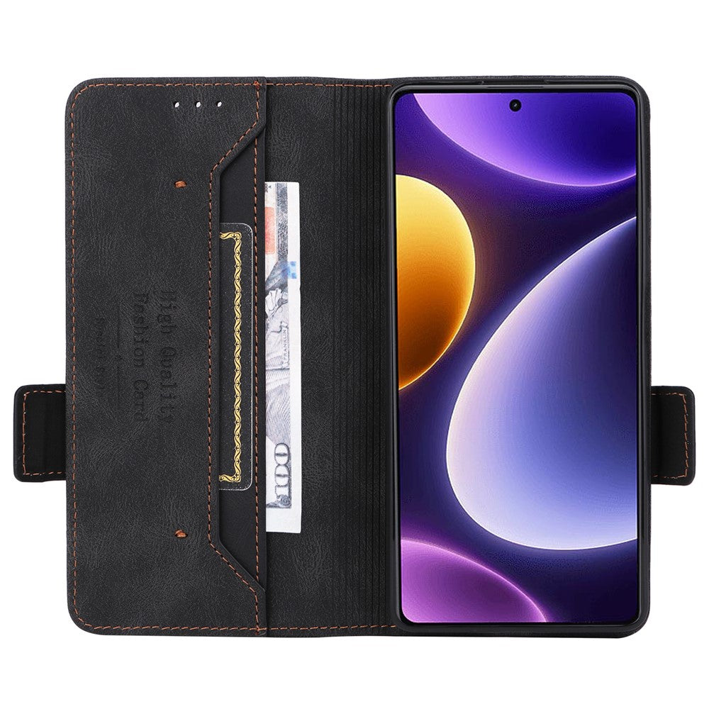 For Xiaomi Redmi Note 12 Turbo / Poco F5 5G Hardware Decor PU Leather Wallet Stand Cover Shockproof Phone Case