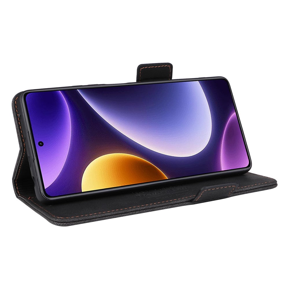 For Xiaomi Redmi Note 12 Turbo / Poco F5 5G Hardware Decor PU Leather Wallet Stand Cover Shockproof Phone Case