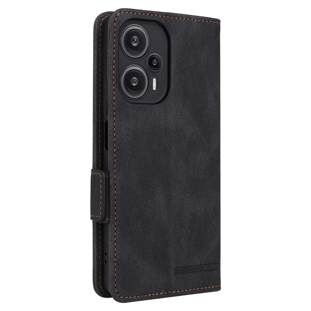 For Xiaomi Redmi Note 12 Turbo / Poco F5 5G Hardware Decor PU Leather Wallet Stand Cover Shockproof Phone Case