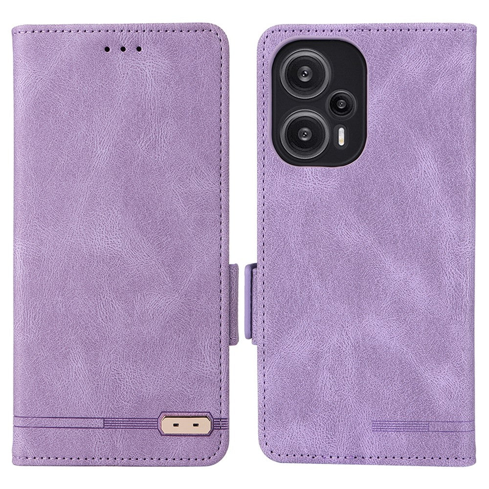 For Xiaomi Redmi Note 12 Turbo / Poco F5 5G Hardware Decor PU Leather Wallet Stand Cover Shockproof Phone Case