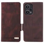 Xiaomi Redmi Note 12 Turbo / Poco F5 5G Hårdvarudekor PU-läder Plånboksfodral Stötsäkert mobilskal