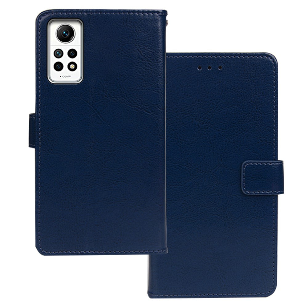 IDEWEI For Xiaomi Redmi Note 12 Pro 4G / Note 11 Pro 4G (Mediatek) / 5G (Qualcomm) PU Leather Stand Phone Case Crazy Horse Texture Wallet Cover