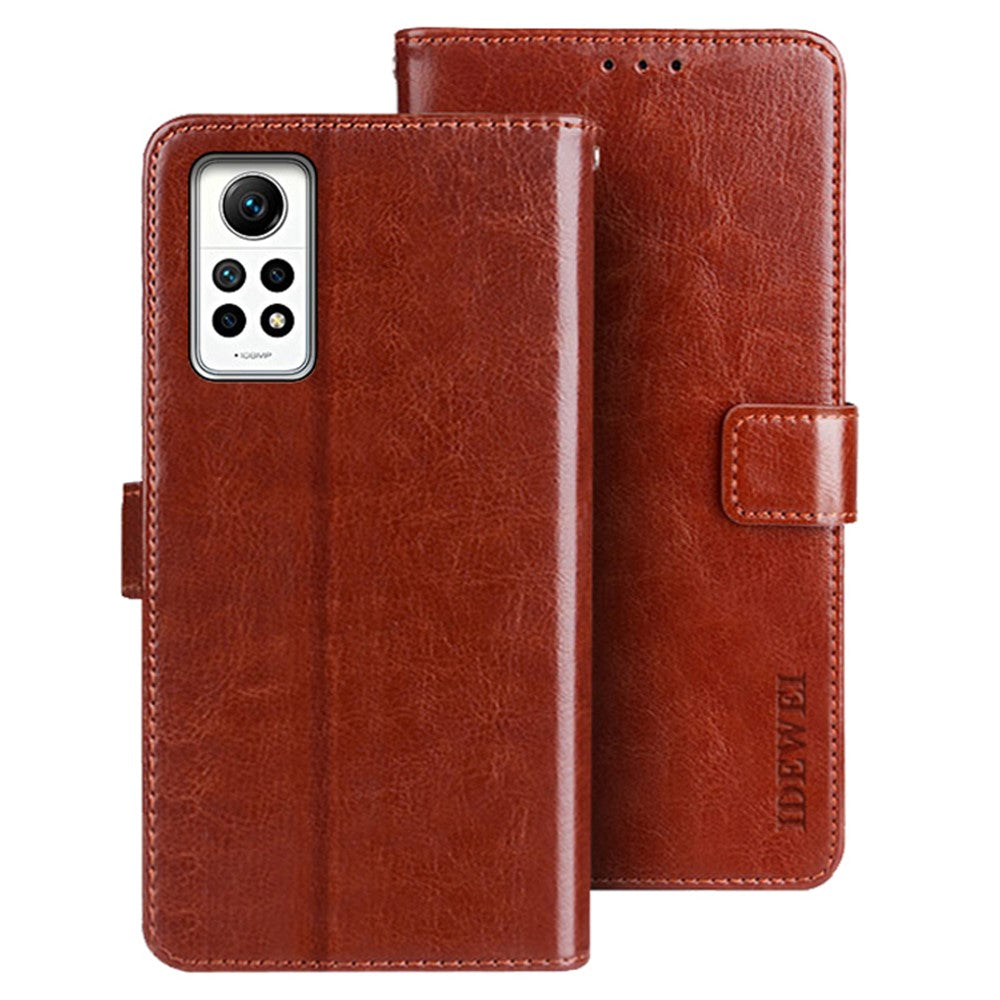 IDEWEI For Xiaomi Redmi Note 12 Pro 4G / Note 11 Pro 5G (Qualcomm) / 11 Pro 4G (MediaTek) Leather Case Stand Wallet Phone Cover