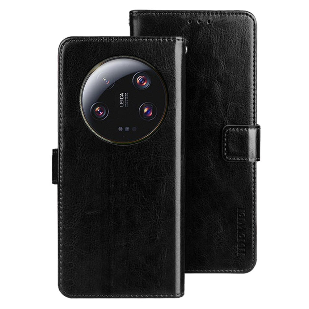 IDEWEI For Xiaomi 13 Ultra Crazy Horse Texture PU Leather Case Stand Wallet Cell Phone Cover