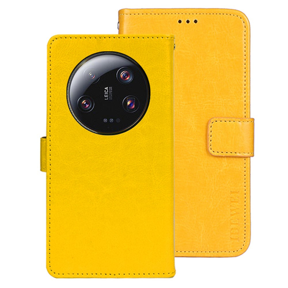 IDEWEI For Xiaomi 13 Ultra Crazy Horse Texture PU Leather Case Stand Wallet Cell Phone Cover