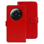 IDEWEI For Xiaomi 13 Ultra Crazy Horse Texture PU Leather Case Stand Wallet Cell Phone Cover