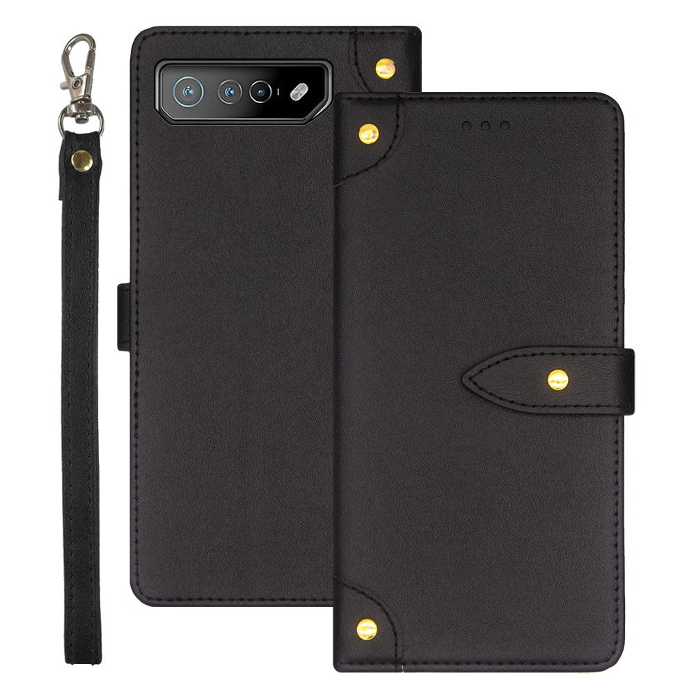 IDEWEI til Asus ROG Phone 7 5G Flip Stand Telefoncover Læder Drypsikkert Cover med Kortpladser