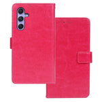 IDEWEI Crazy Horse Texture Stand Case for Samsung Galaxy A24 4G (162.1 x 77.6 x 8.3mm) PU Leather Wallet Cover Phone Shell