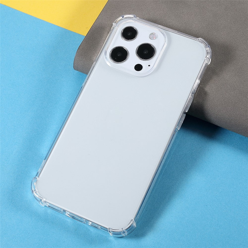 iPhone 14 Pro Genomskinligt mobilskal Flexibelt TPU Stötsäkert Hörn Mobilmobilskydd