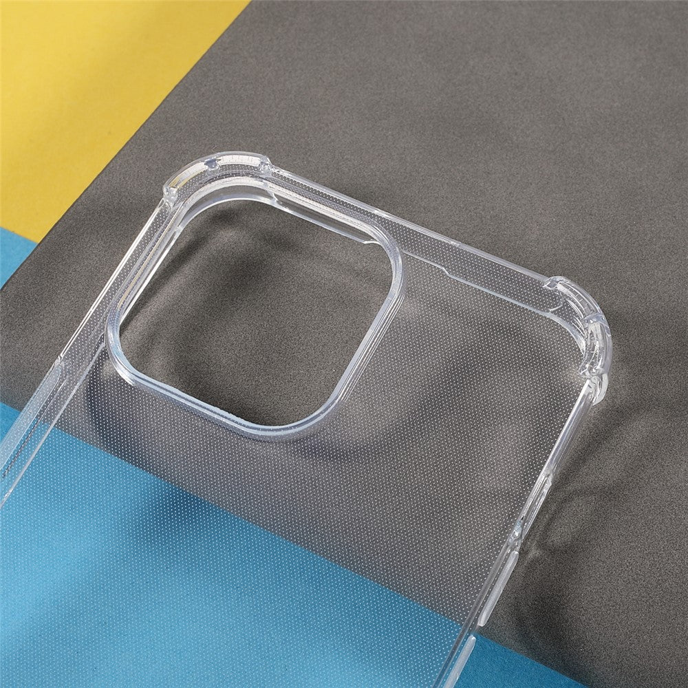 iPhone 14 Pro Genomskinligt mobilskal Flexibelt TPU Stötsäkert Hörn Mobilmobilskydd