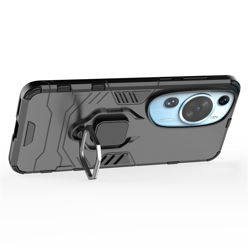 Huawei P60 Art Roterande Ring Stativ mobilskal TPU+PC Hybrid Dubbelskiktad Defender Skydd