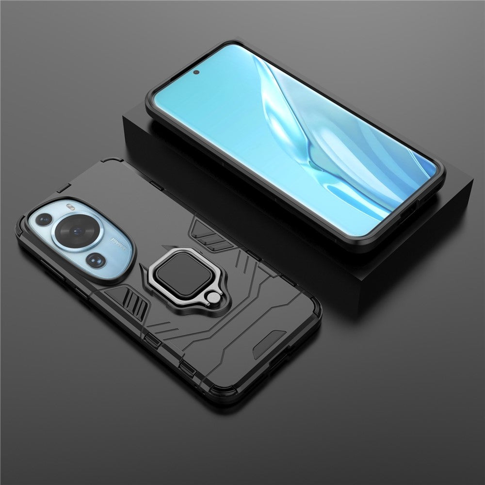 Huawei P60 Art Roterande Ring Stativ mobilskal TPU+PC Hybrid Dubbelskiktad Defender Skydd