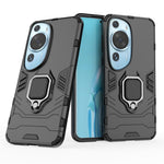 Huawei P60 Art Roterande Ring Stativ mobilskal TPU+PC Hybrid Dubbelskiktad Defender Skydd