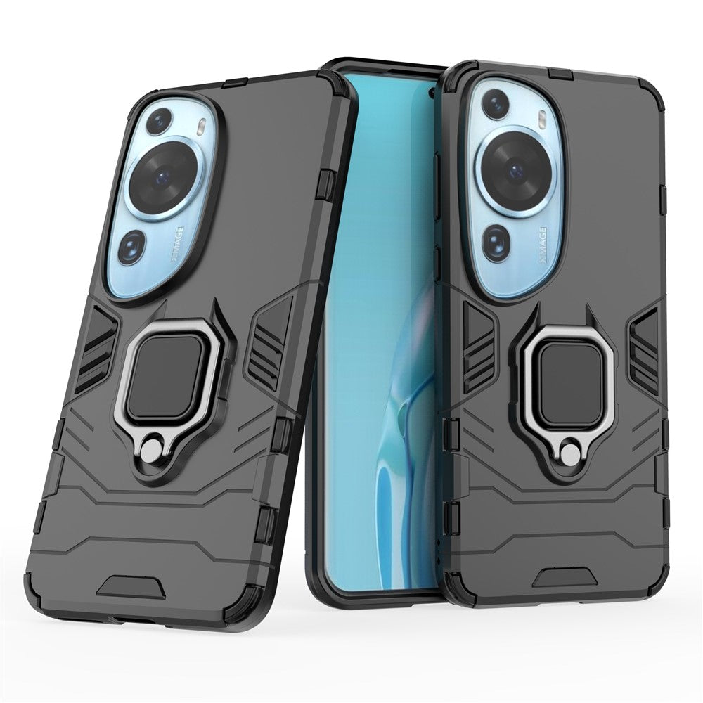 Huawei P60 Art Roterande Ring Stativ mobilskal TPU+PC Hybrid Dubbelskiktad Defender Skydd