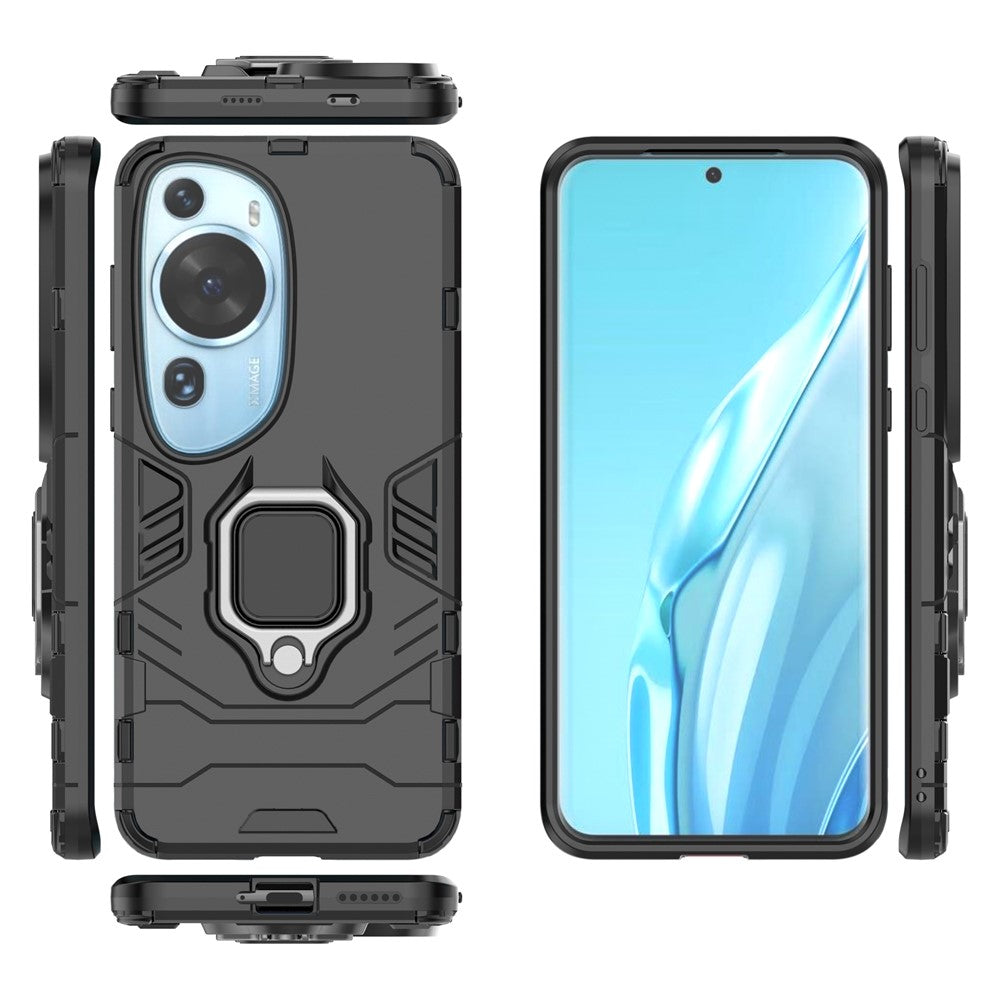 Huawei P60 Art Roterande Ring Stativ mobilskal TPU+PC Hybrid Dubbelskiktad Defender Skydd