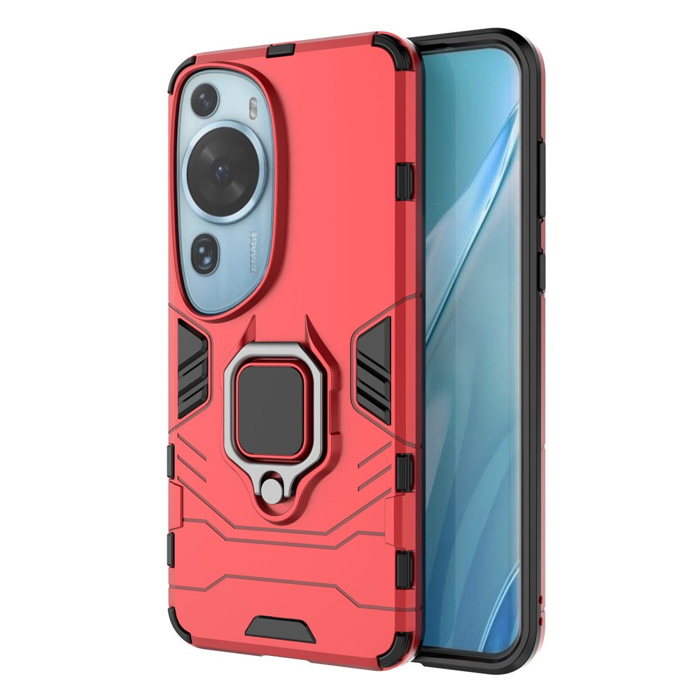 Huawei P60 Art Roterande Ring Stativ mobilskal TPU+PC Hybrid Dubbelskiktad Defender Skydd