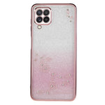 KADEM För Samsung Galaxy A12 Gradient Glitter Skal Blommönster Strass TPU mobilskal