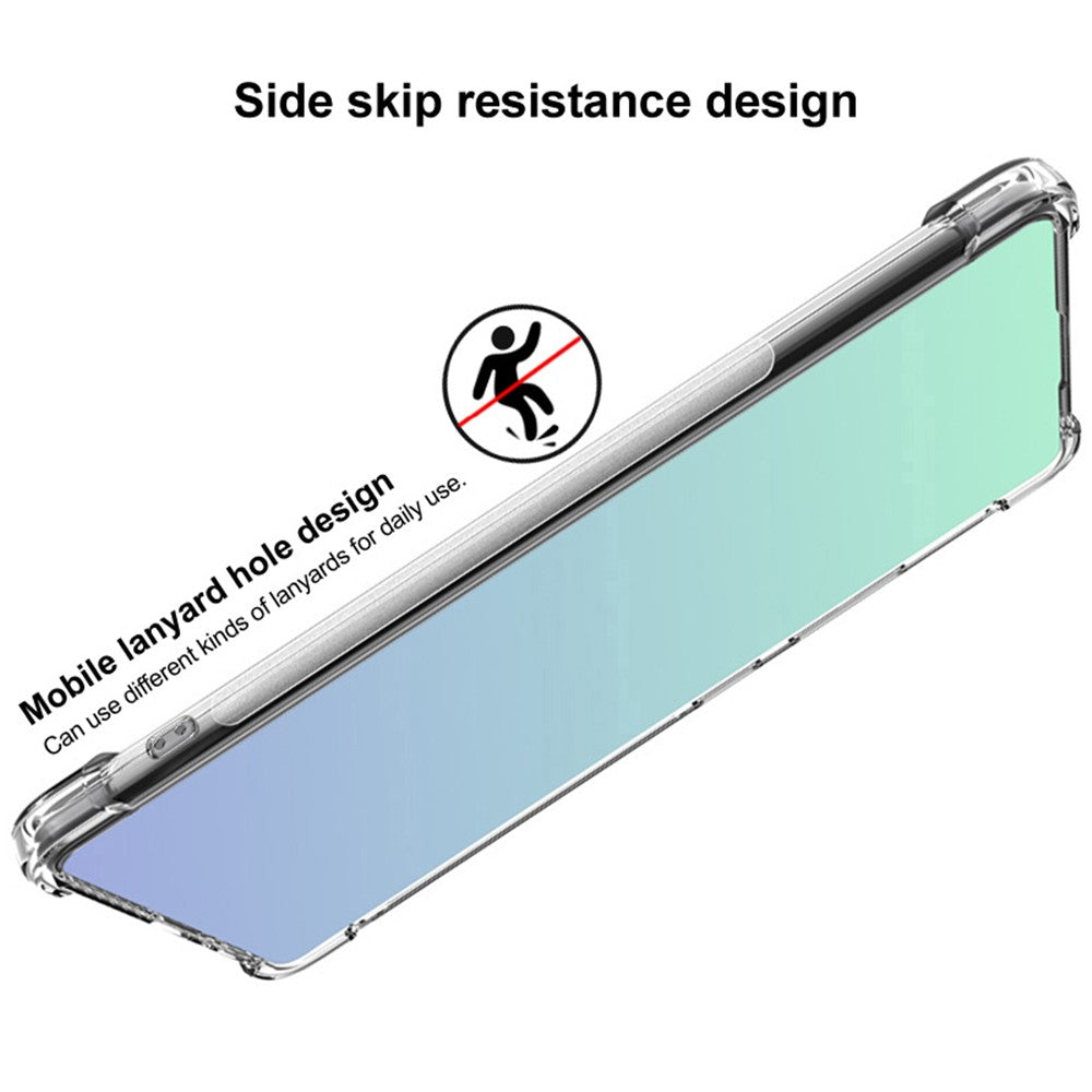 IMAK För Xiaomi Redmi Note 12 Pro 4G / Note 11 Pro 4G (MediaTek) / 11 Pro 5G (Qualcomm) mobilskal Airbag Genomskinligt TPU-fodral