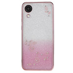 KADEM For Samsung Galaxy A03 Core Gradient Glitter TPU Case Floral Pattern Rhinestone Phone Cover