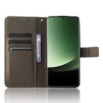 For Xiaomi 13 Ultra Stand Wallet Phone Case PU Leather Diamond Texture Phone Cover