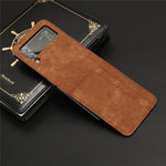 For Samsung Galaxy Z Flip3 5G Card Holder PU Leather Phone Case Two-piece Design Phone Cover