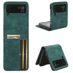 For Samsung Galaxy Z Flip3 5G Card Holder PU Leather Phone Case Two-piece Design Phone Cover