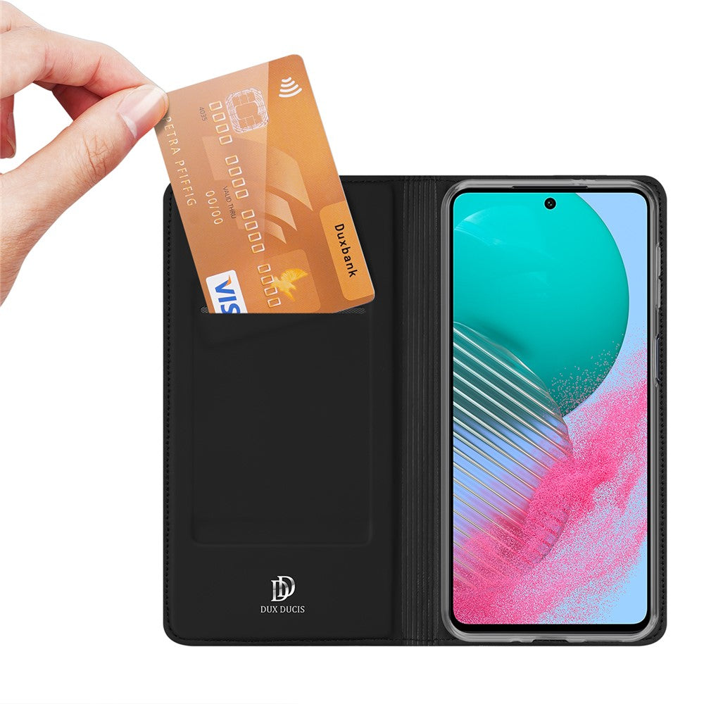 DUX DUCIS Skin Pro-serien PU-læderetui til Samsung Galaxy M54 5G / F54 5G med kortholder, sammenfoldeligt stativ og mobilcover