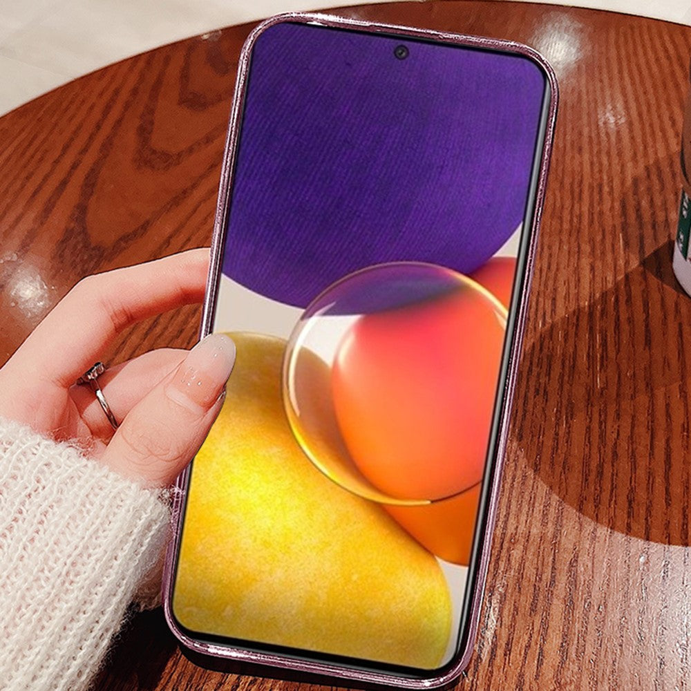 KADEM til Samsung Galaxy M52 5G Rhinestone Blomst Design Telefoncover Gradient Glitter TPU Anti-ridse Cover