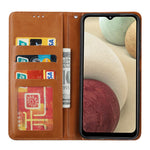 Samsung Galaxy A24 4G (162,1 x 77,6 x 8,3 mm) Magnetiskt stängande läderfodral med fällbart stativ, plånboksskydd