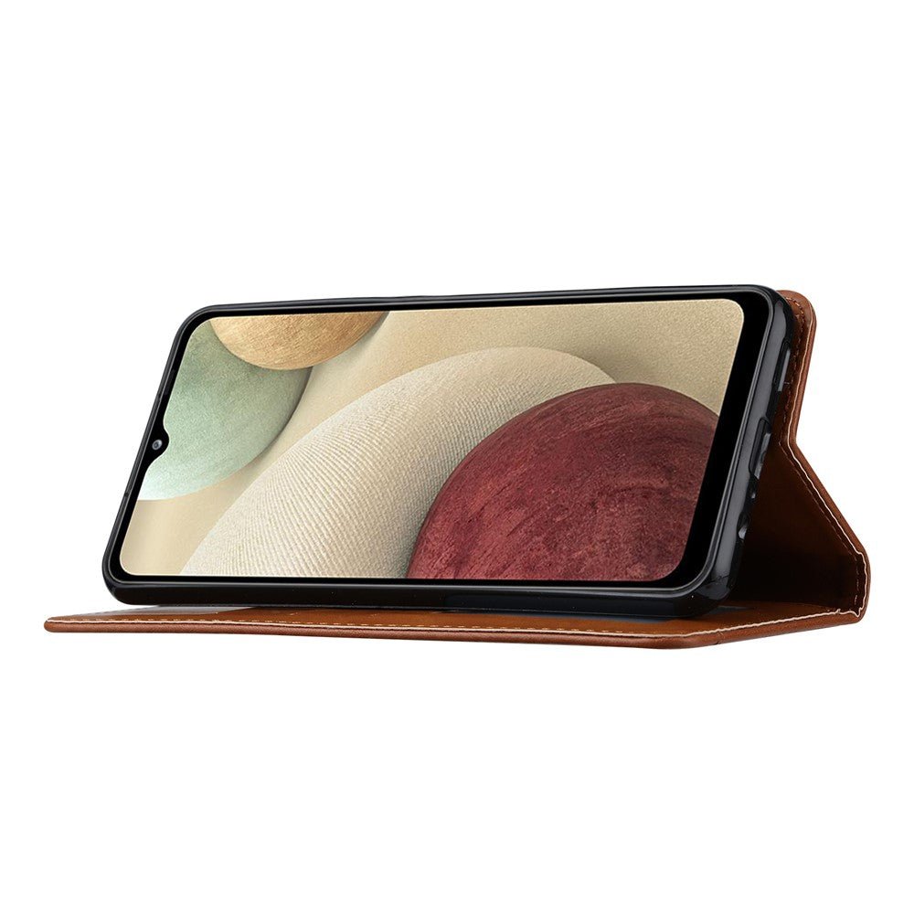 Samsung Galaxy A24 4G (162,1 x 77,6 x 8,3 mm) Magnetiskt stängande läderfodral med fällbart stativ, plånboksskydd