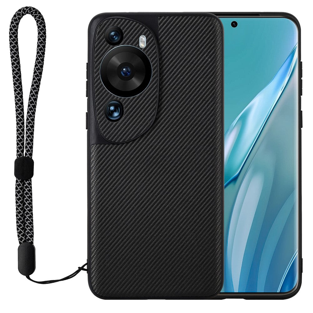 VILI TC-serien för Huawei P60 Art fallsäkert mobilskal texturerat PU-läderbelagt TPU-bakstycke