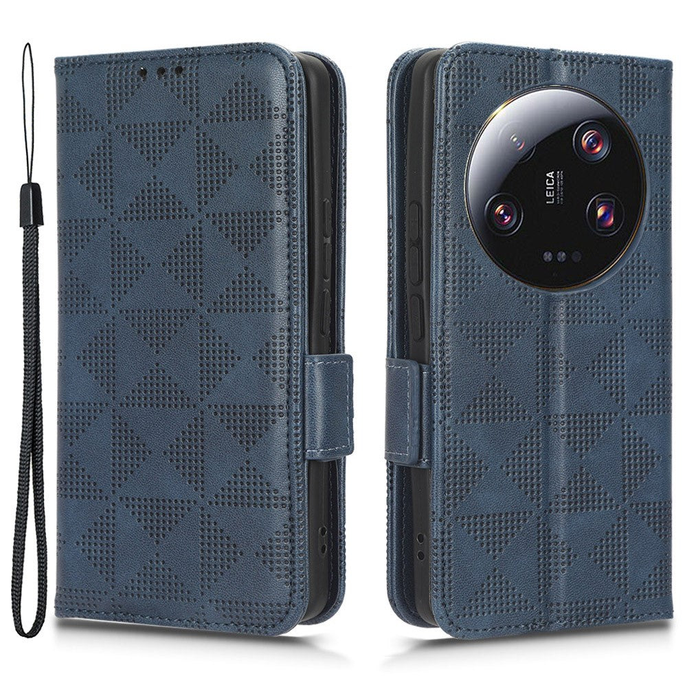 For Xiaomi 13 Ultra Phone Wallet Case PU Leather Imprinted Triangle Stand Cover