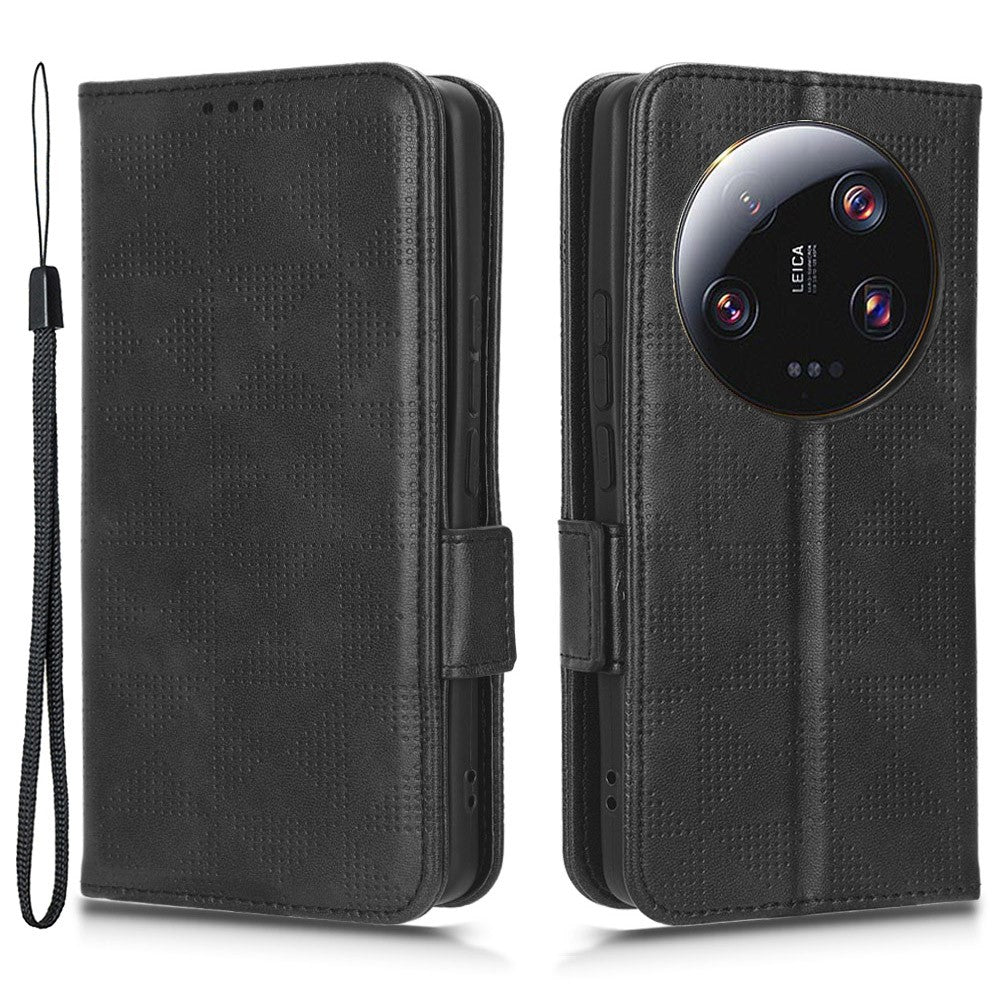 Xiaomi 13 Ultra mobil Plånboksfodral PU-läder Präglat triangelstativfodral