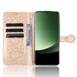 For Xiaomi 13 Ultra Phone Wallet Case PU Leather Stand Dot Pattern Imprinted Phone Cover