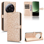 For Xiaomi 13 Ultra Phone Wallet Case PU Leather Stand Dot Pattern Imprinted Phone Cover