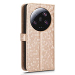 For Xiaomi 13 Ultra Phone Wallet Case PU Leather Stand Dot Pattern Imprinted Phone Cover