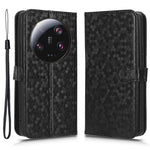 Xiaomi 13 Ultra mobil Plånboksfodral PU-läder Stativ Prickmönster Präglat mobilfodral