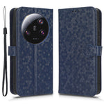For Xiaomi 13 Ultra Phone Wallet Case PU Leather Stand Dot Pattern Imprinted Phone Cover