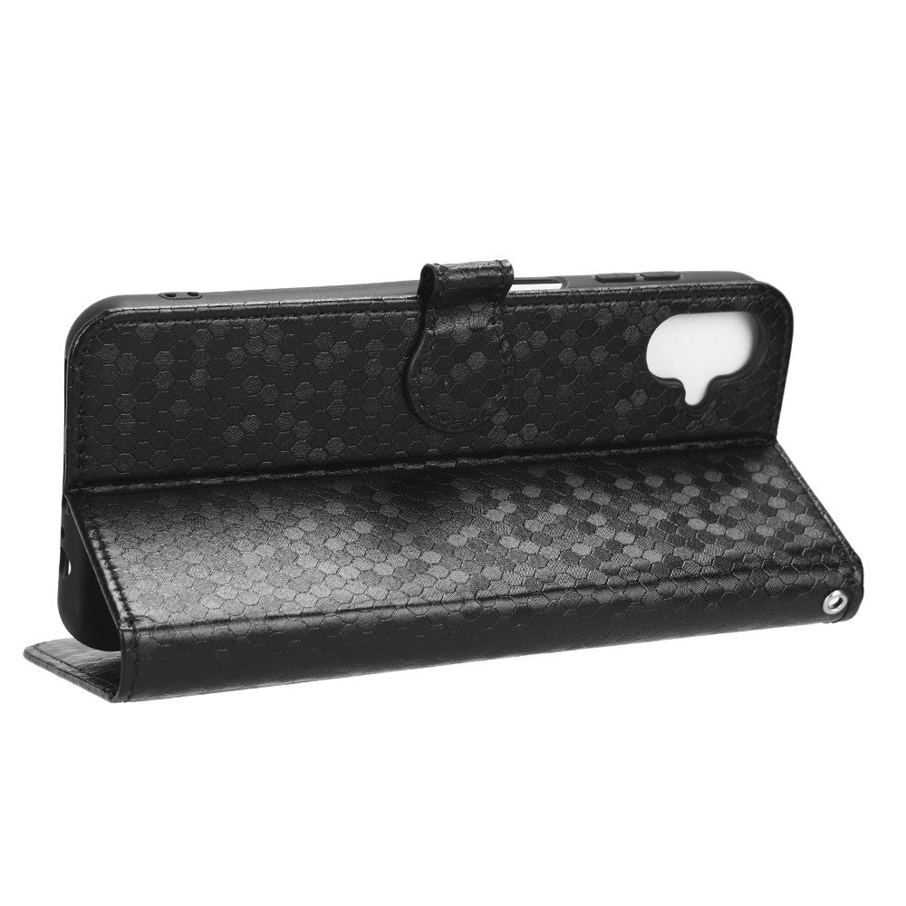 For Samsung Galaxy F14 5G Stand Wallet Phone Case PU Leather Dot Pattern Imprinted Smartphone Cover