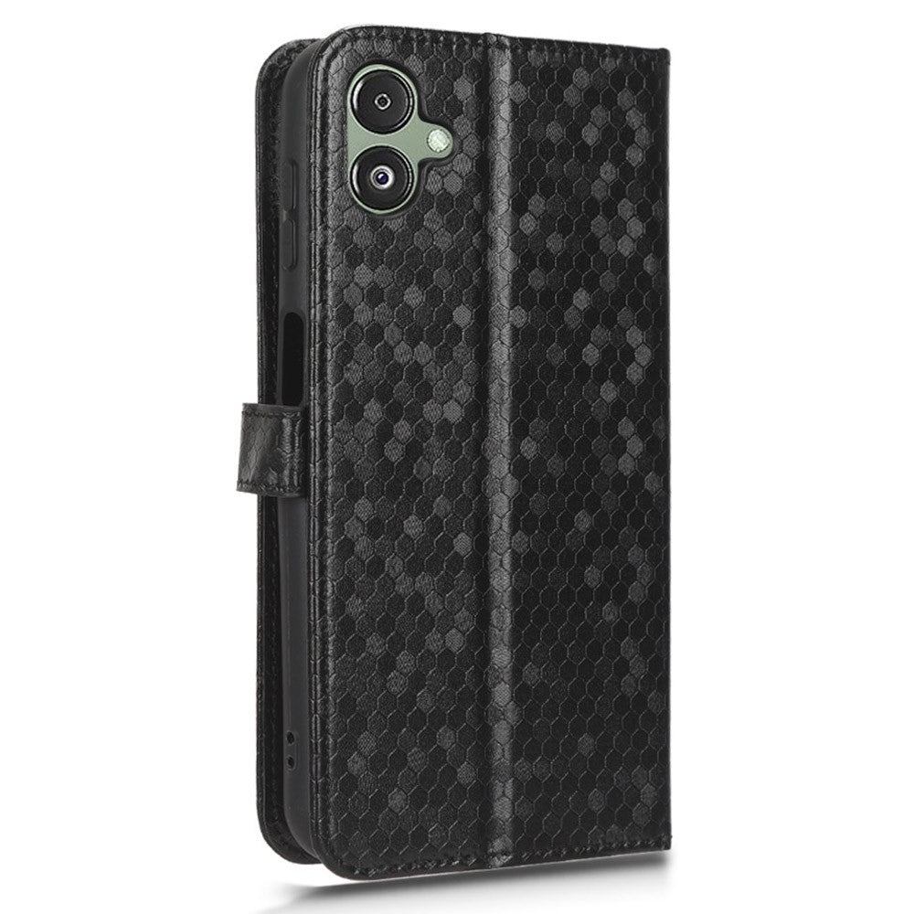 For Samsung Galaxy F14 5G Stand Wallet Phone Case PU Leather Dot Pattern Imprinted Smartphone Cover
