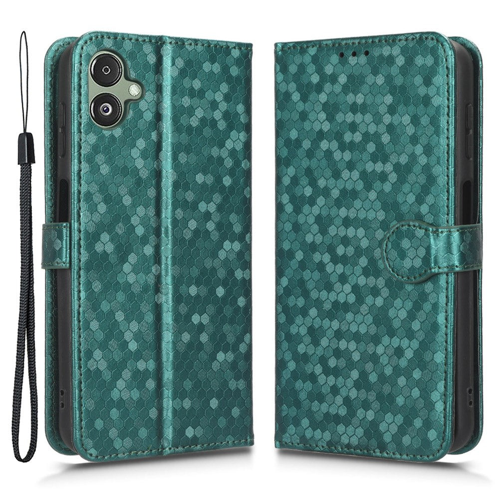 For Samsung Galaxy F14 5G Stand Wallet Phone Case PU Leather Dot Pattern Imprinted Smartphone Cover