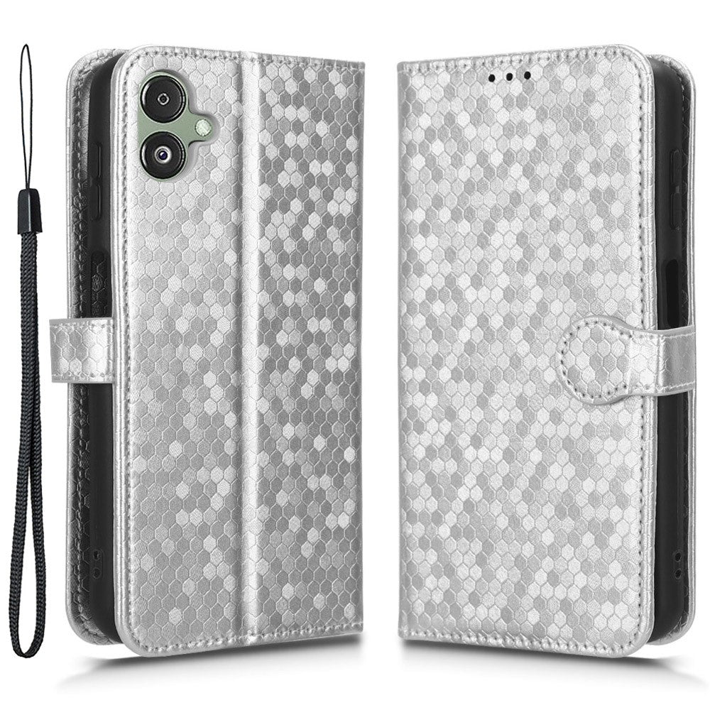 For Samsung Galaxy F14 5G Stand Wallet Phone Case PU Leather Dot Pattern Imprinted Smartphone Cover