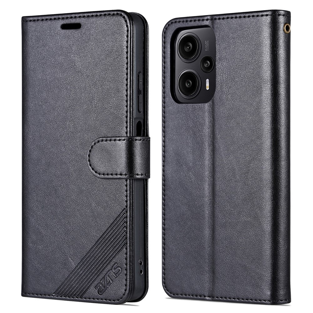 AZNS For Xiaomi Redmi Note 12 Turbo / Poco F5 5G Mobile Phone Case TPU+PU Leather Phone Cover Wallet Phone Shell
