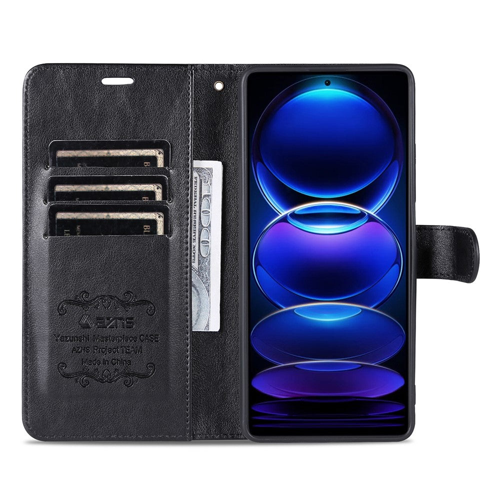 AZNS For Xiaomi Redmi Note 12 Turbo / Poco F5 5G Mobile Phone Case TPU+PU Leather Phone Cover Wallet Phone Shell