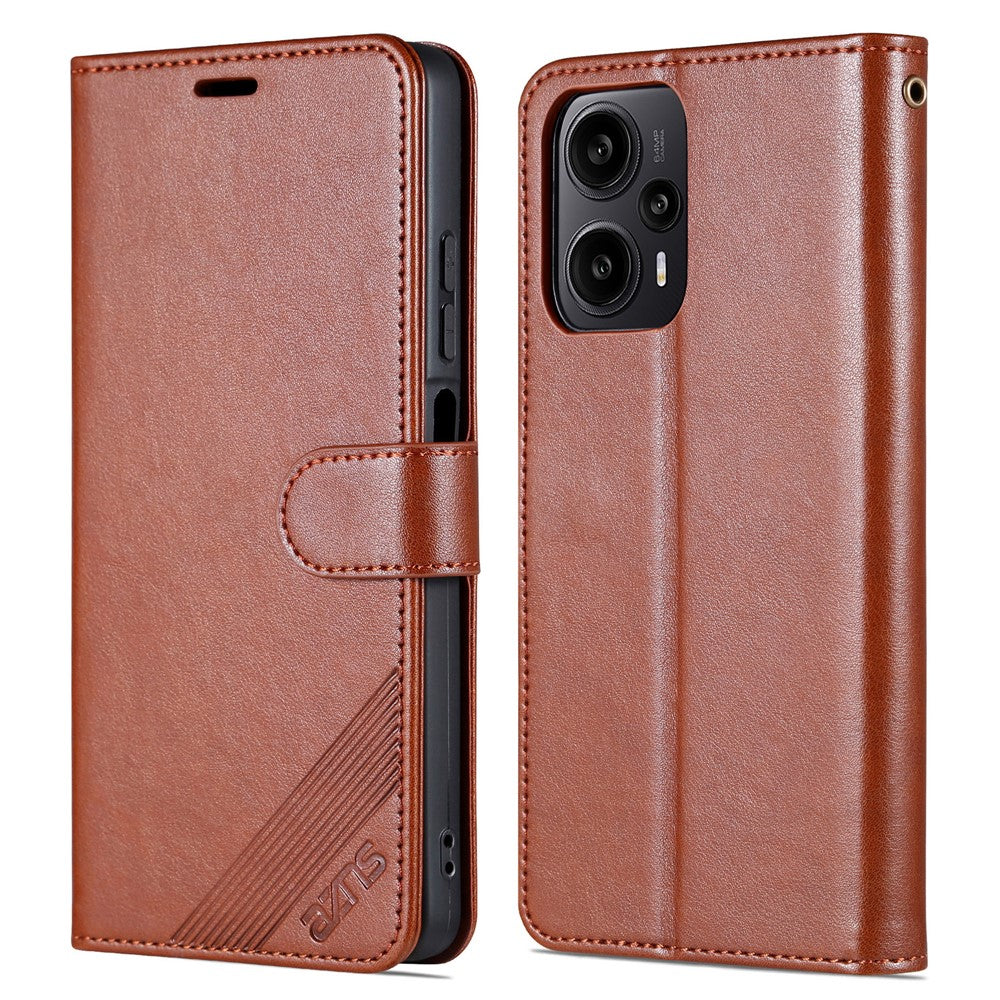 AZNS For Xiaomi Redmi Note 12 Turbo / Poco F5 5G Mobile Phone Case TPU+PU Leather Phone Cover Wallet Phone Shell