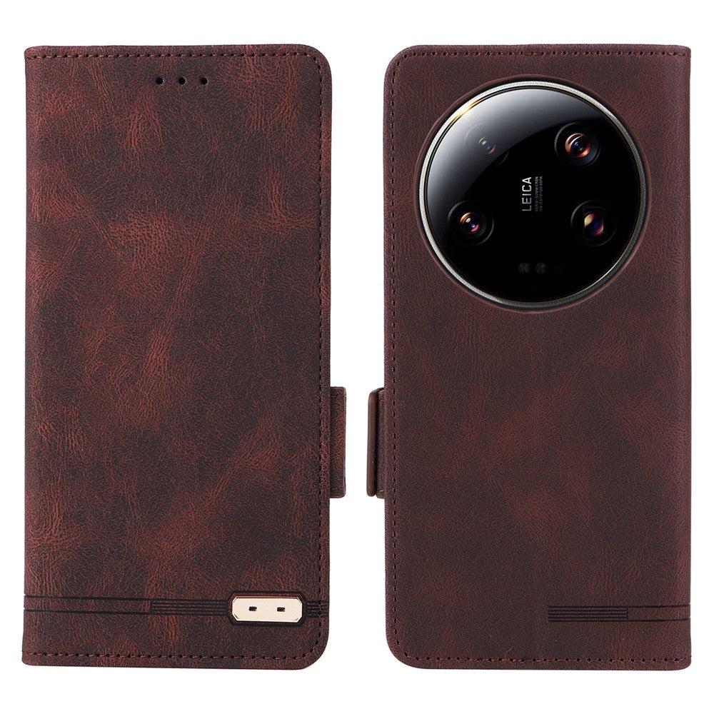 For Xiaomi 13 Ultra PU Leather Flip Folio Case Hardware Decor Wallet Stand Phone Cover