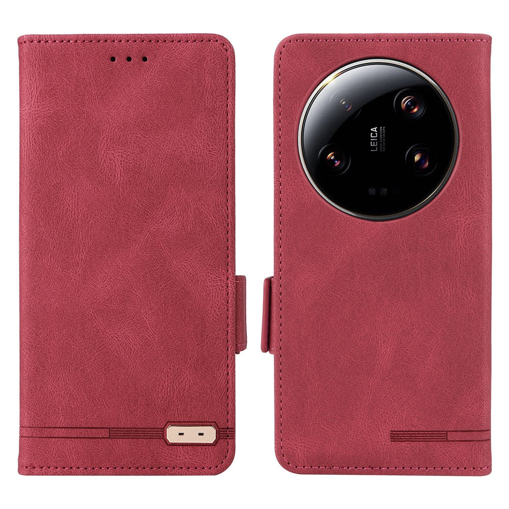For Xiaomi 13 Ultra PU Leather Flip Folio Case Hardware Decor Wallet Stand Phone Cover