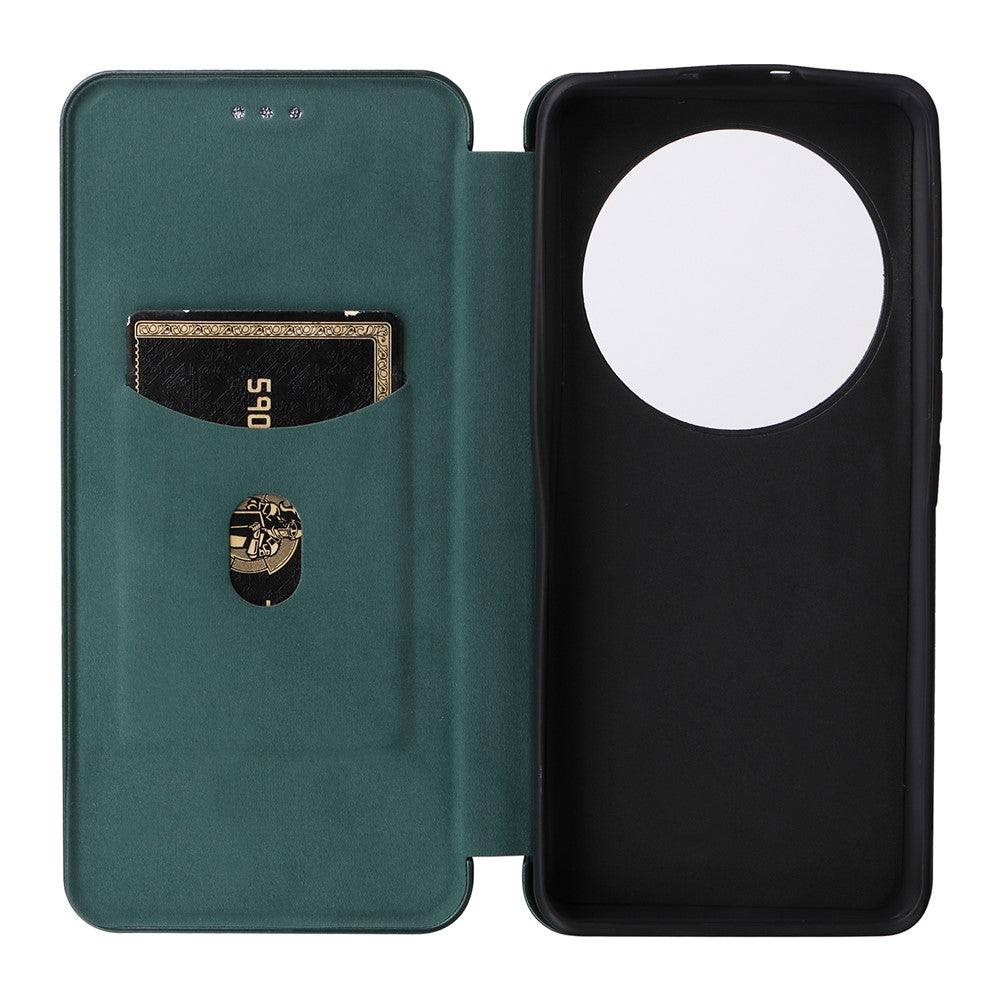 Xiaomi 13 Ultra PU-læderetui med kulfibertekstur, stativ og kortpladsbeskyttelse